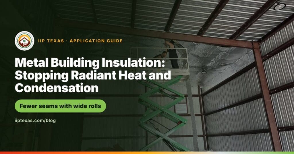 Metal Building Insulation: Stopping Radiant Heat and Condensation - IIP Texas blog